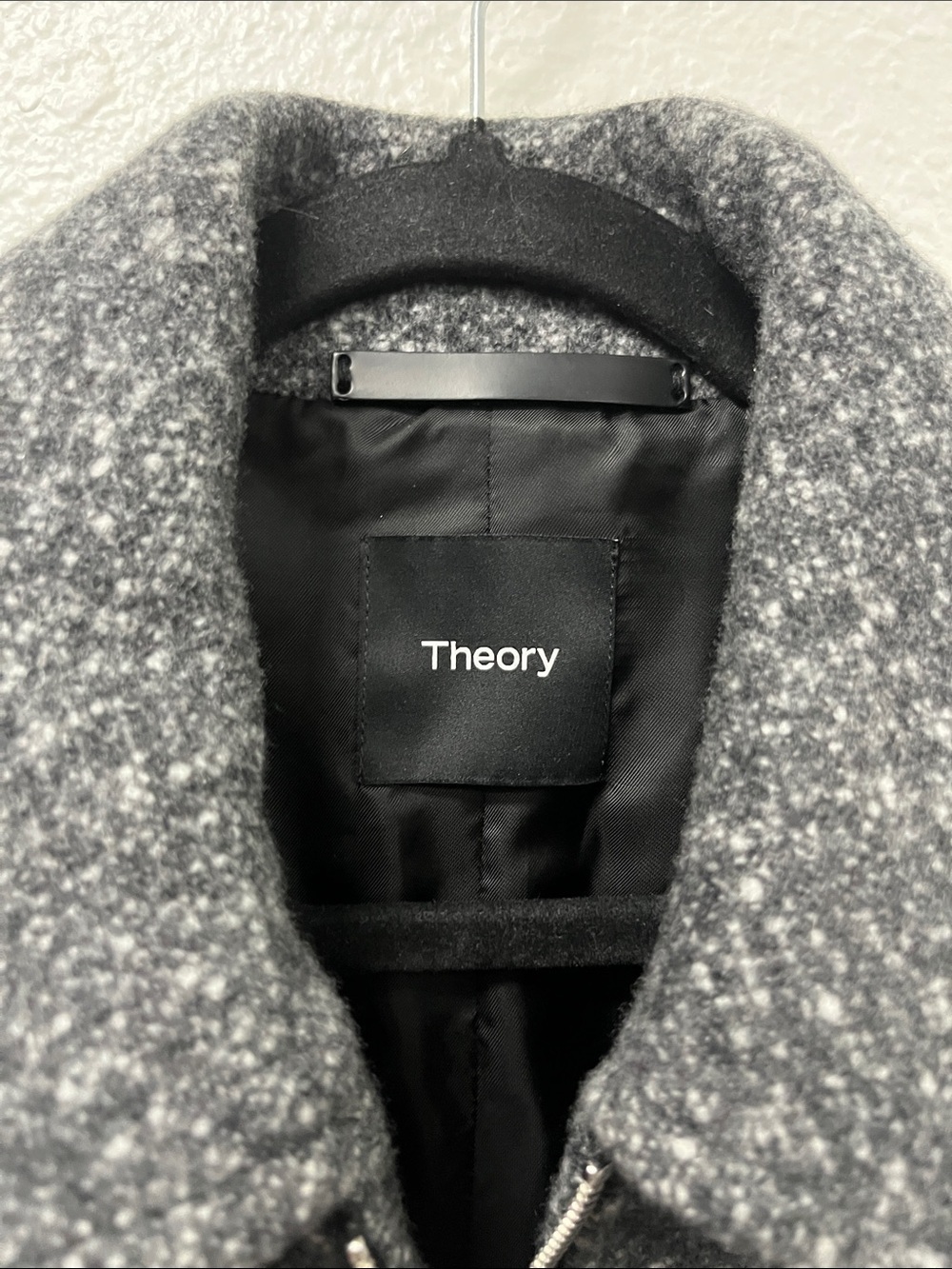 Theory Charcoal Zip-Up Men's Jacket - Picture 2 of 5